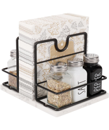 Napkin Holder, Metal Napkin Holder with Salt and Pepper Shakers Caddy Mo... - $31.39