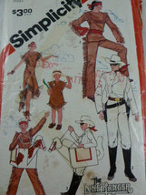 Simplicity Pattern 5298 men&#39;s medium 36 38 Lone Ranger Cowboy Indian Cos... - $111.31 MXN