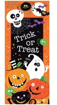 Spooky Smiles Plastic Door Poster Trick or Treat Halloween Decoration - $4.17