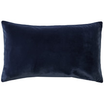 Castello Midnight Blue Velvet Throw Pillow 12x20, with Polyfill Insert - £29.85 GBP