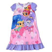 Shimmer &amp; Shine Girls Nightgown Size 8 Nickelodeon Purple Pink Short-Sle... - $4.80
