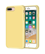 New Slim Liquid Silicone Gel Rubber Shockproof Case YELLOW For iPhone 6/6s - $144.48 MXN