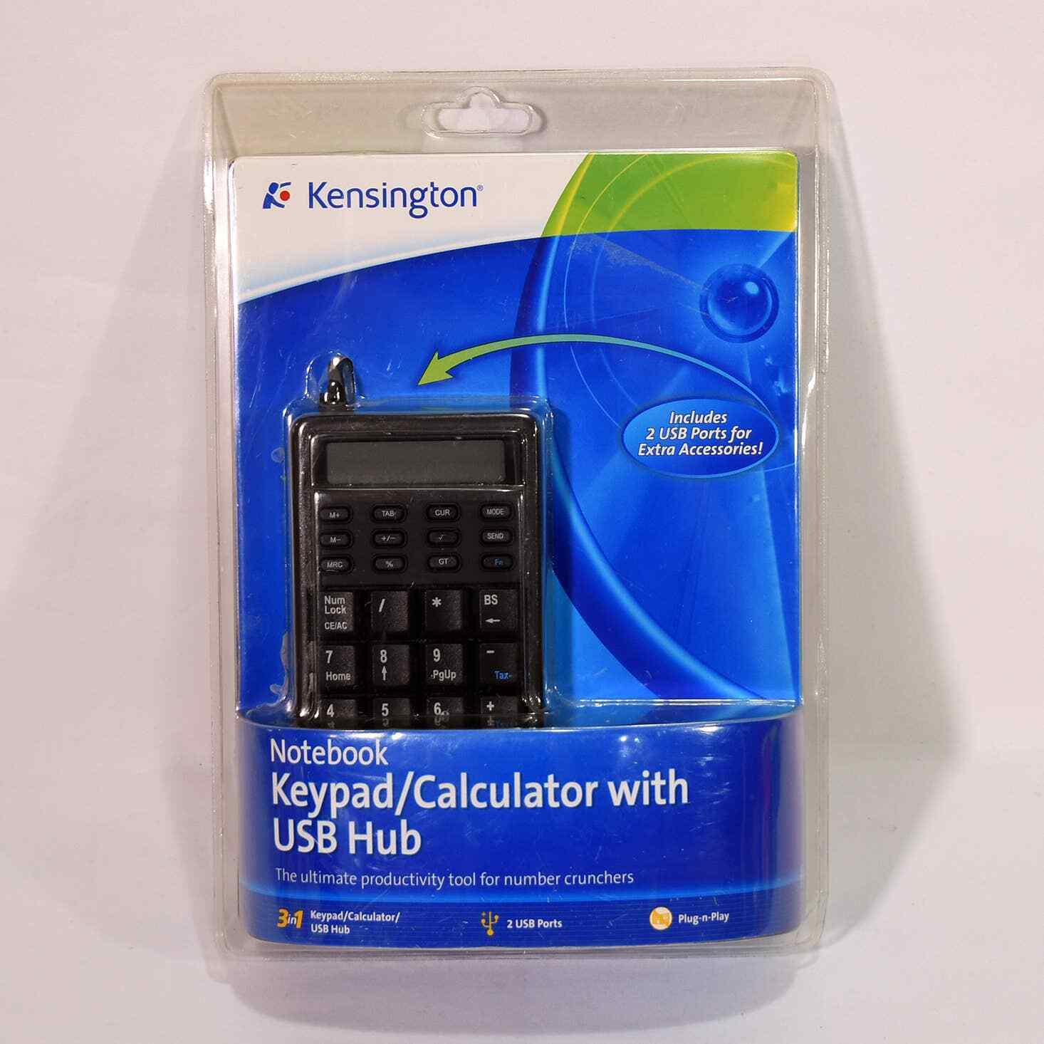 Brand New Sealed Kensington 3 in 1: Notebook Keypad / Calculator with USB Ports - $24.74