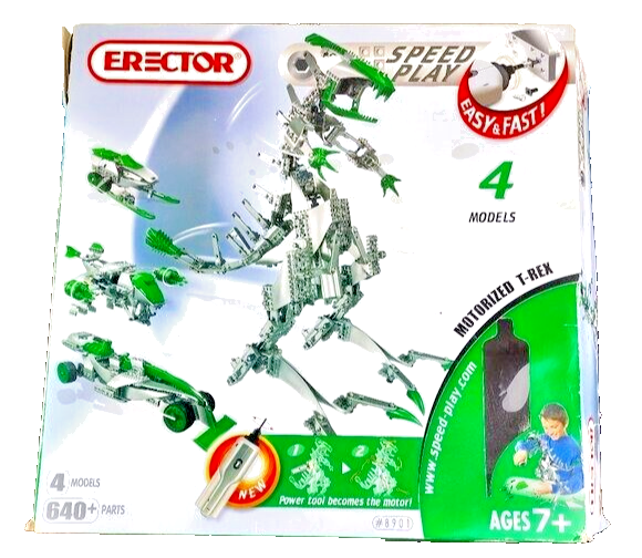 Primary image for Erector Speed Play 4 Models Building Set Motorized T-Rex