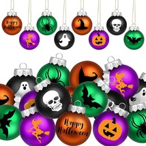 16Pcs Halloween Balls Ornaments For Home Tree- Halloween Indoor Decorati... - £25.01 GBP