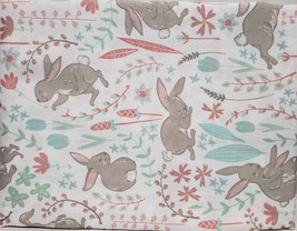 Printed Fabric Tablecloth 60&quot; x 84&quot; Oblong (6-8 people) EASTER BUNNIES &amp; FLOWERS - £19.77 GBP