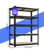 Heavy-Duty Adjustable Storage Shelving Unit - 2000 lb - 72” Height Steel... - $38.43