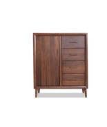 Bettie Walnut 4 Drawer Wardrobe - $381.83 CAD