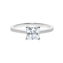 Precious Stars 14k White Gold 1ct Princess Diamonette CZ Engagement Ring - $5,698.43 MXN+