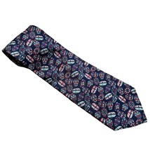 Vintage Christian Dior Monsieur Tie Navy Blue Red White 90s Silk Necktie... - $25.30