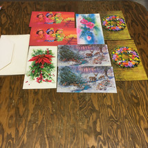 Vintage Christmas greeting card mixed lot mid century modern holiday cards  - $19.75