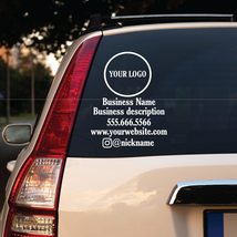 Business Custom Sticker, Your Logo, Description, Contact Phone, Website,... - £78.95 GBP