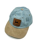 Vintage John Deere Denim Blue Hat Leather Patch Strapback Adjustable Cap... - $933.92 MXN