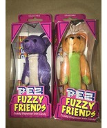 Lot Of 2 New Pez Fuzzy Friends Buddy Dispenser Gilbert &amp; TJ Bear W/ Cand... - $268.45 MXN