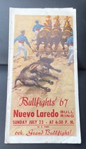 Bullfighting Advertisement Flyer – 5&quot; x 9.5&quot; - Plaza de Nuevo Laredo #2 - $17.96 CAD