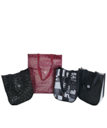 Lululemon Reusable Bag Lot Large Burgundy Shopping Tote &amp; 3 Lunch Bag Si... - £14.44 GBP