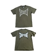 Vintage Tap Out Men’s T Shirt Sz L Olive Double Sided Classic Logo MMA B... - $40.37 CAD
