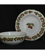 Serving Bowl and Serving Platter Acorn and Oak Leaf Thanksgiving Fall Po... - £32.02 GBP