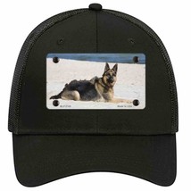 German Shepherd Dog Novelty Black Mesh License Plate Hat - £23.17 GBP
