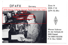 1978 Real Photo Postcard Werner Volkmer German Amateur Radio Operator QSL DF4FX - £191.83 GBP