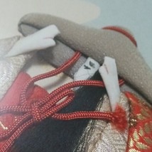 Art Japanese Oshie Silk Kimono Shadow Box Signed Fiber Arts Framed Asian... - $116.88