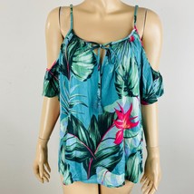 Show Me Your Mumu Vacation Tropical Leaf Print  Off Shoulders Women&#39;s XS Top - £45.83 GBP