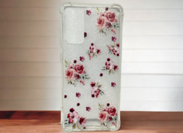 For Samsung Galaxy S20 Shockproof Case Clear Pink Floral Design - £6.28 GBP