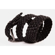 The Mclean Woven Black Leather Belt image 3