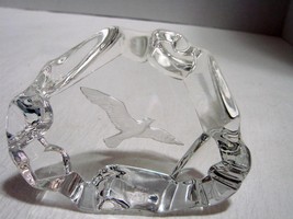 Crystal Iceberg Eagle in Flight Intaglio Engraved 3 x 4x 1.5 D In - £8.03 GBP