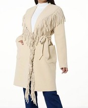 Badgley Mischka Eyelash Fringe Coatigan Coat 1X - $199.00