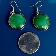 BAH Burmese Jade Dangle Earrings - £50.48 GBP