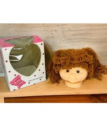 Sweet Love Kids 5&quot; Brown Pigtails Yarn Hair Girl Vintage Head Doll Crafting - £8.79 GBP