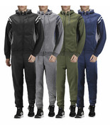 Men&#39;s Hooded Working Out Running Gym Fitness Casual Jogging Tracksuit 2 ... - $823.80 MXN