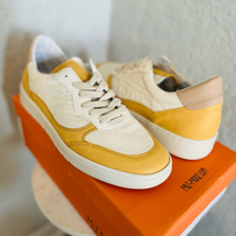 Miz Mooz Veronica Leather Sneaker Lightweight Yellow/White Size 9 Euro 4... - $92.57