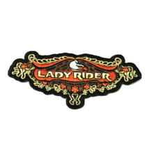 Lady Rebel Rider Iron Sew-on Patch Eagle Embroidered Biker Jacket Badge 4.5 Inch - £15.12 GBP