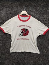 Vintage UW River Falls Champions Shirt Adult XL Ringer Lightweight 80s - $27.77
