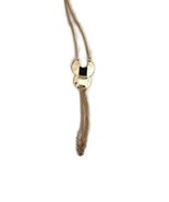 Women&#39;s Gold-Toned Metal Tassel Pearl Chain Necklace - £21.76 GBP