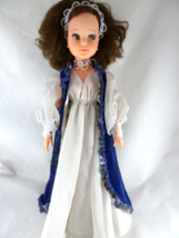 VINTAGE Fashion doll 18&quot; Doll Dark hair gorgeous painted blue eyes Vinyl RARE - £32.32 GBP