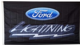 Ford Lightning SVT Black Flag 3X5 Ft Polyester Banner USA - £12.64 GBP