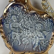 Jim Beam Regal China 1974 Liquor Bottle Decanter with Cherubs Blue and G... - $15.19