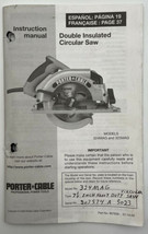 Porter Cable Circular Saw Instruction Owners Manual 324MAG 325MAG - £9.63 GBP