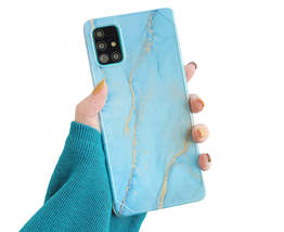 Anymob Samsung Phone Case Sky Blue Marble Mobile Cover For S21 Plus Ultra S10 - £16.54 GBP