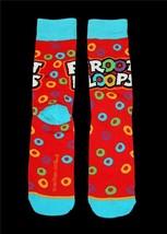 SWAG Bright Colorful Kellogg&#39;s Cereal Fruit Loops Red Crew Socks Mn&#39;s 9-12 - £12.04 GBP
