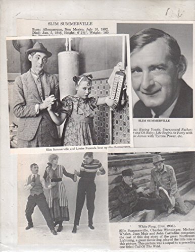 Slim Summerville original clipping magazine photo lot #Q7807 - $4.89