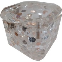 Vtg Lucite Acrylic Ice Bucket Suspended United State Coinage 1970&#39;s MCM Mod - £624.34 GBP
