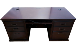 Martin Furniture Double Pedestal Desk - 68&quot;W RETAIL $1,995 - PICK UP IN NJ - £435.24 GBP
