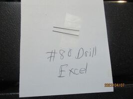 Excel # 50080 Drill Bit # 80 /.0135 Dia. 2 Pack - $55.38 MXN