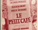 Antoine Le Petit Cafe Menu Paris France 1990&#39;s Tristan Bernard signed - $44.69