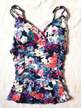 NWT Calvin Klein Swimwear Sexy Floral Shirred Tankini Swim Top XS $85 - £36.40 GBP