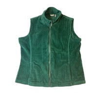 Vintage Woolrich Womens Size XL Green Thick Corduroy Full Zip Vest Sleev... - £27.23 GBP